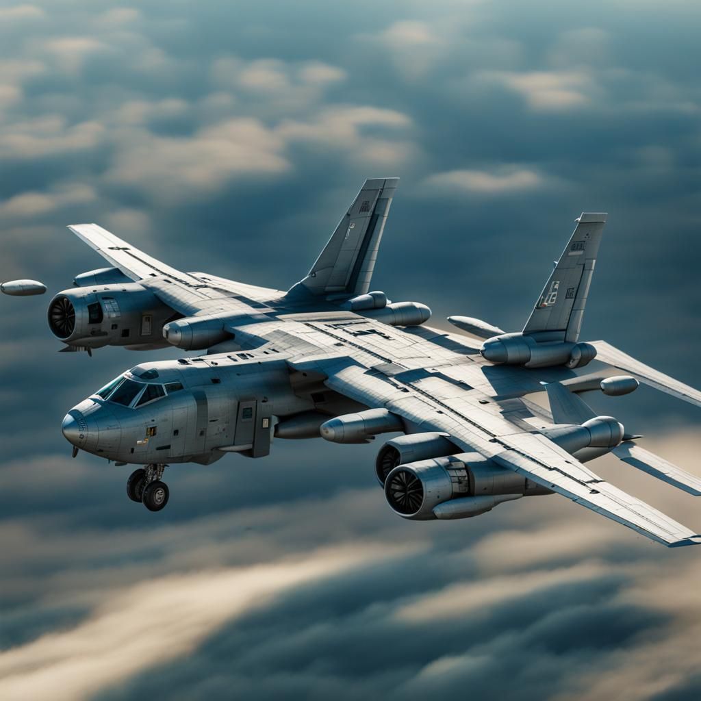 Futuristic Military Aircraft Soaring Over Veldt in 8k