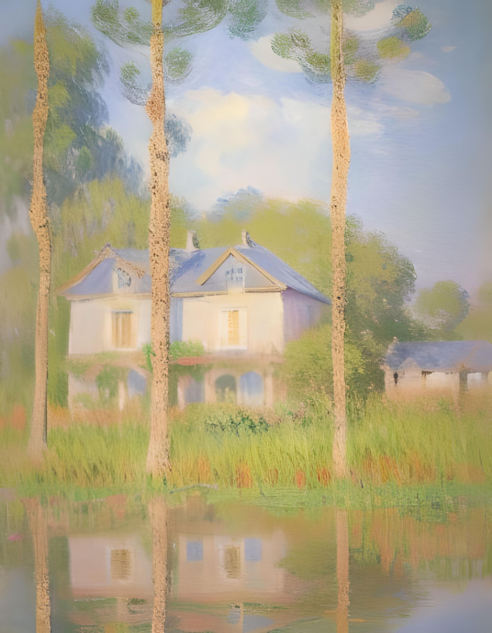 Impressionist Landscape in Monet Style