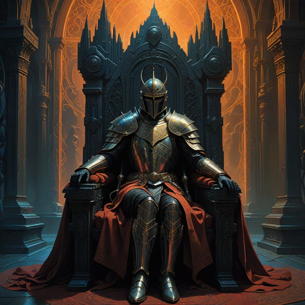 Powerful Knight in Majestic Armor