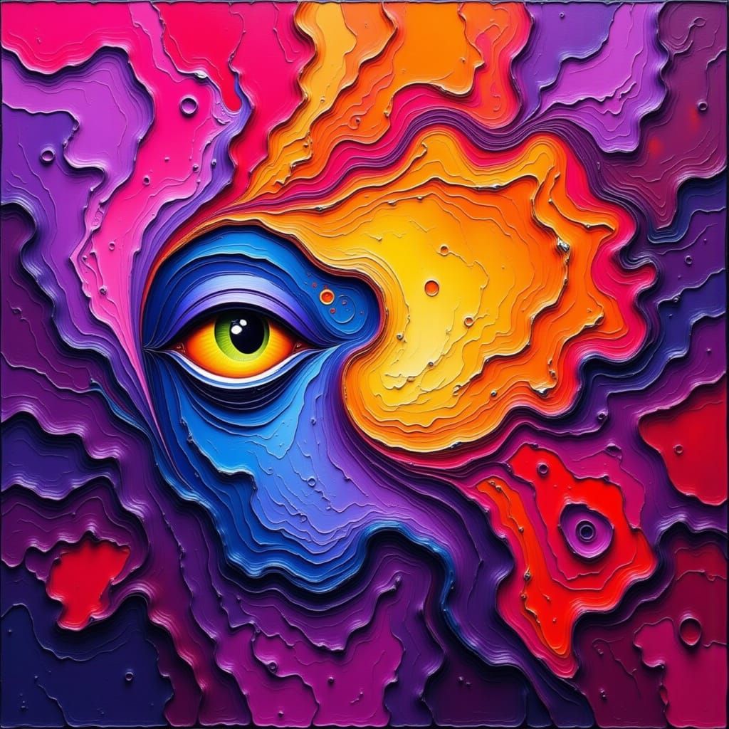 Plum Colored Glory: Abstract Impression in Bold Hues