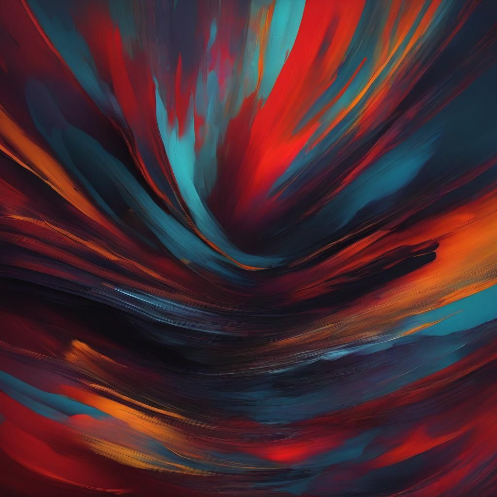 Abstract Digital Painting of Ghosts in High Resolution