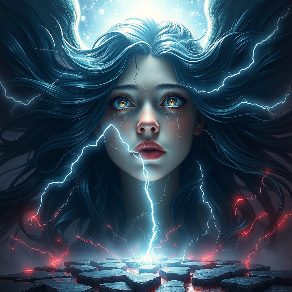 Ethereal Goddess Weeps for the Cosmos