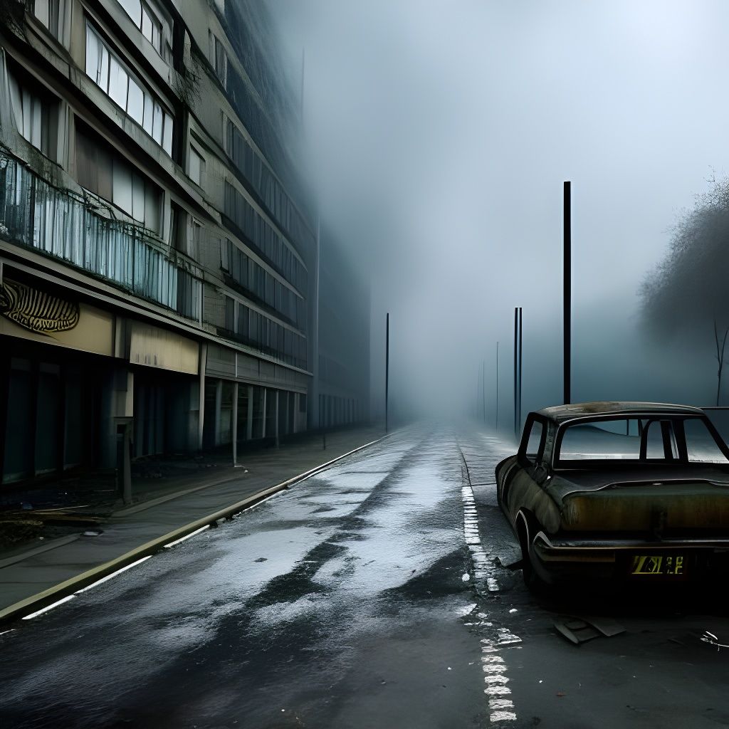 Post-Apocalyptic London Street Scene