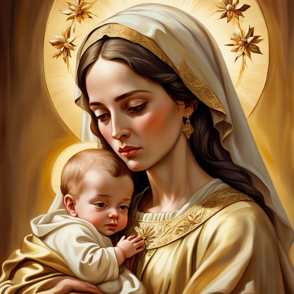 A Baroque Masterpiece: Mother and Child in Golden Light