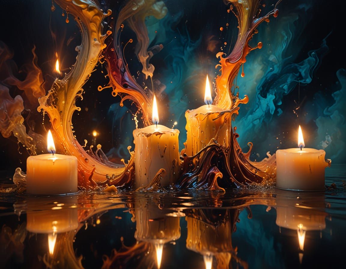 Entropy in Dark Room: Surrealist Oil Painting