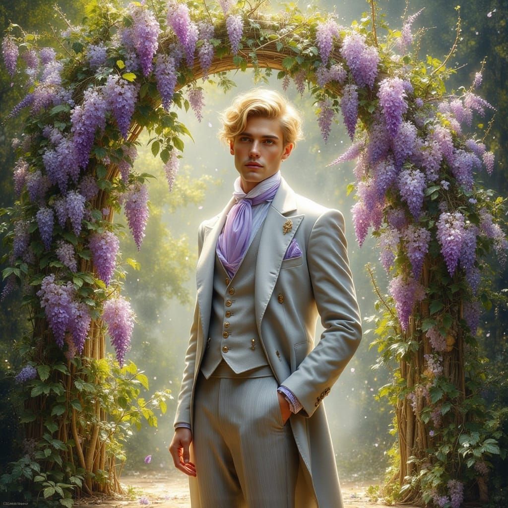 Dorian Gray in Dark Oil Paint Style