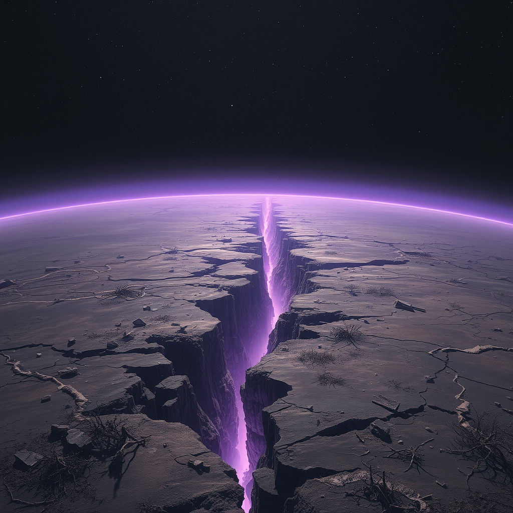 Earth's Final Moments: A Desolate, Cracked World