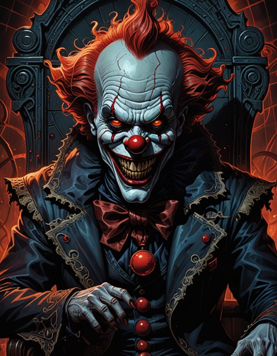 High Gothic Eldritch Horror Clown Portrait