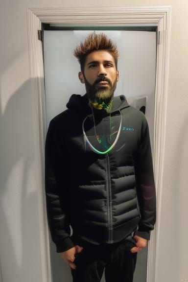 Mystic Marijuana Goddess in a Haze of Color