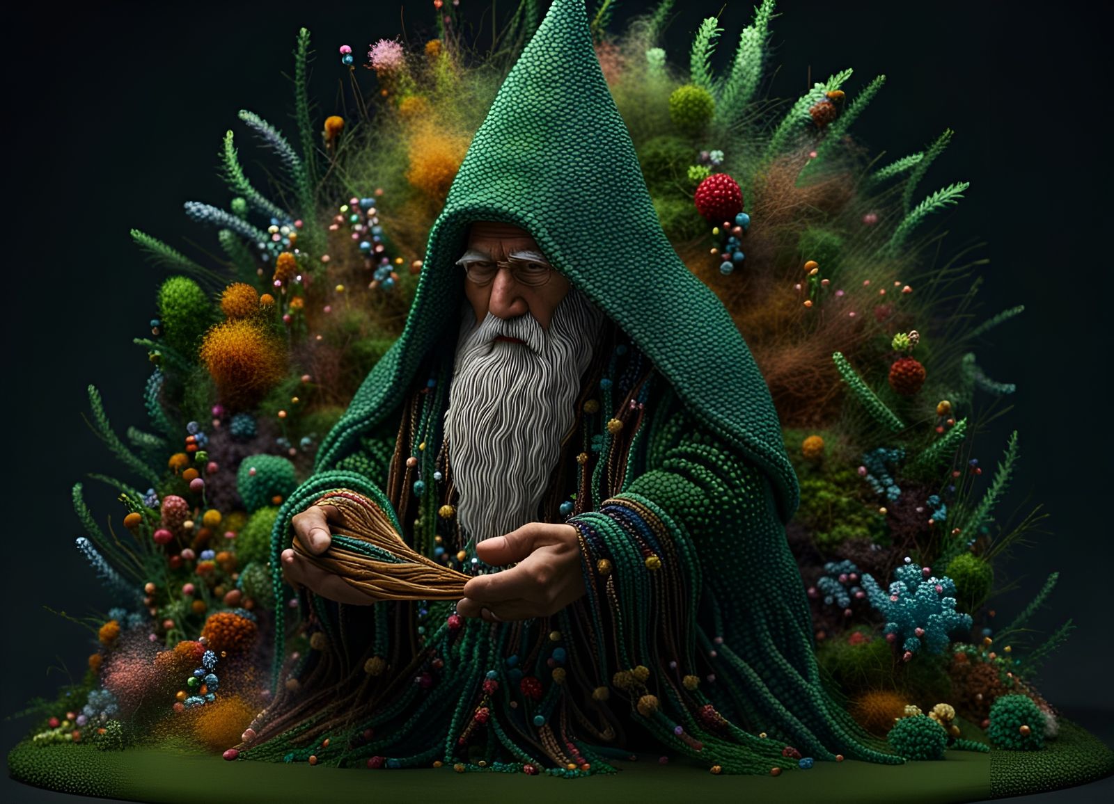 Beadwork Wizard Conjures Flora in Taiga