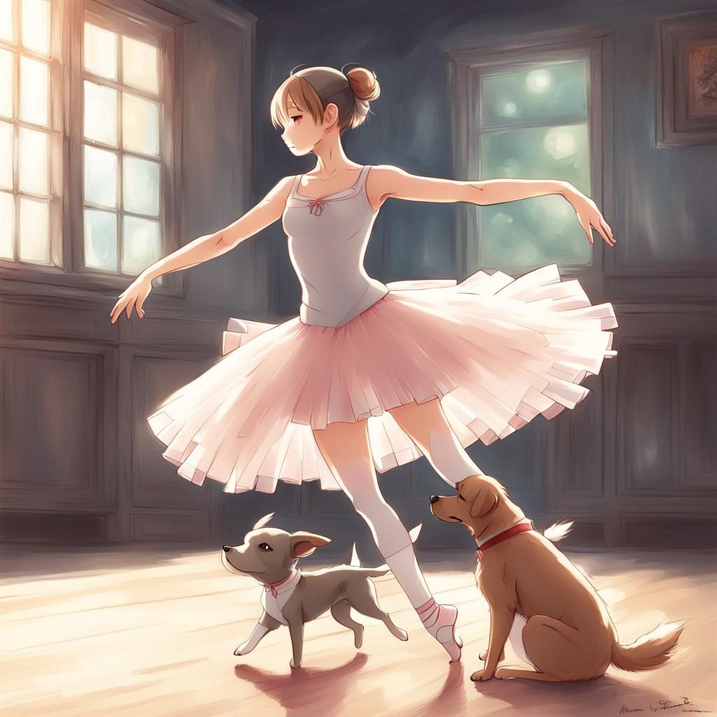 Ballerina and Dog Dance: Anime Style