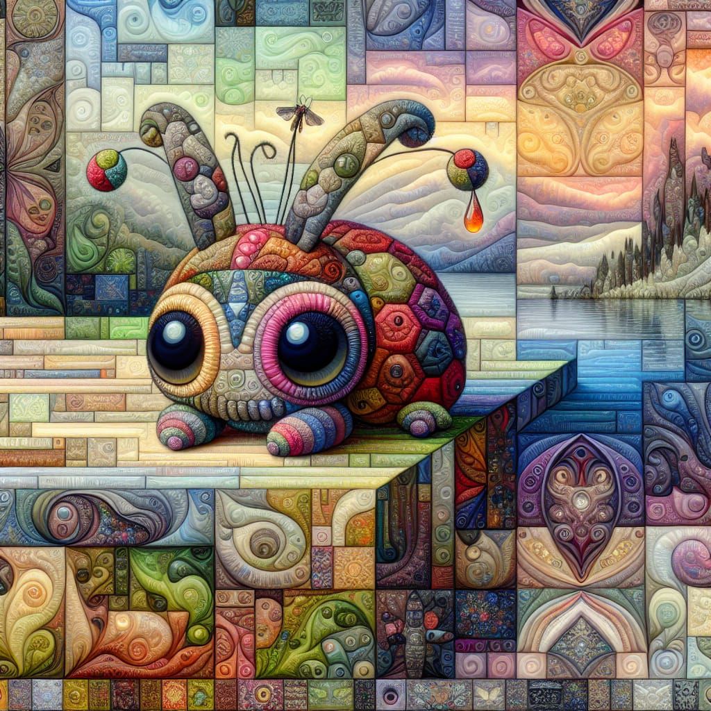 Patchwork Knoodlebugs in Eden Project Brain Tree