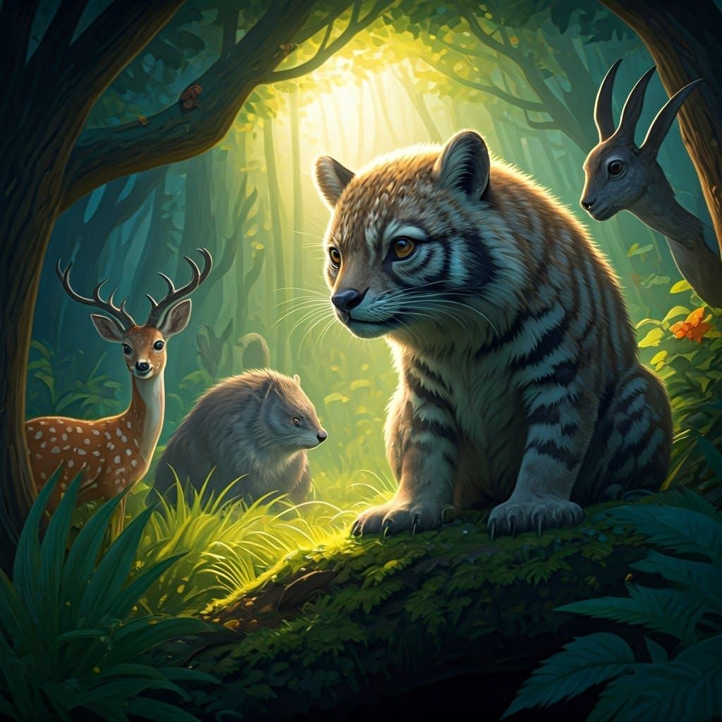 Vibrant Forest Creatures Unveiled in Stunning Hyperrealistic...