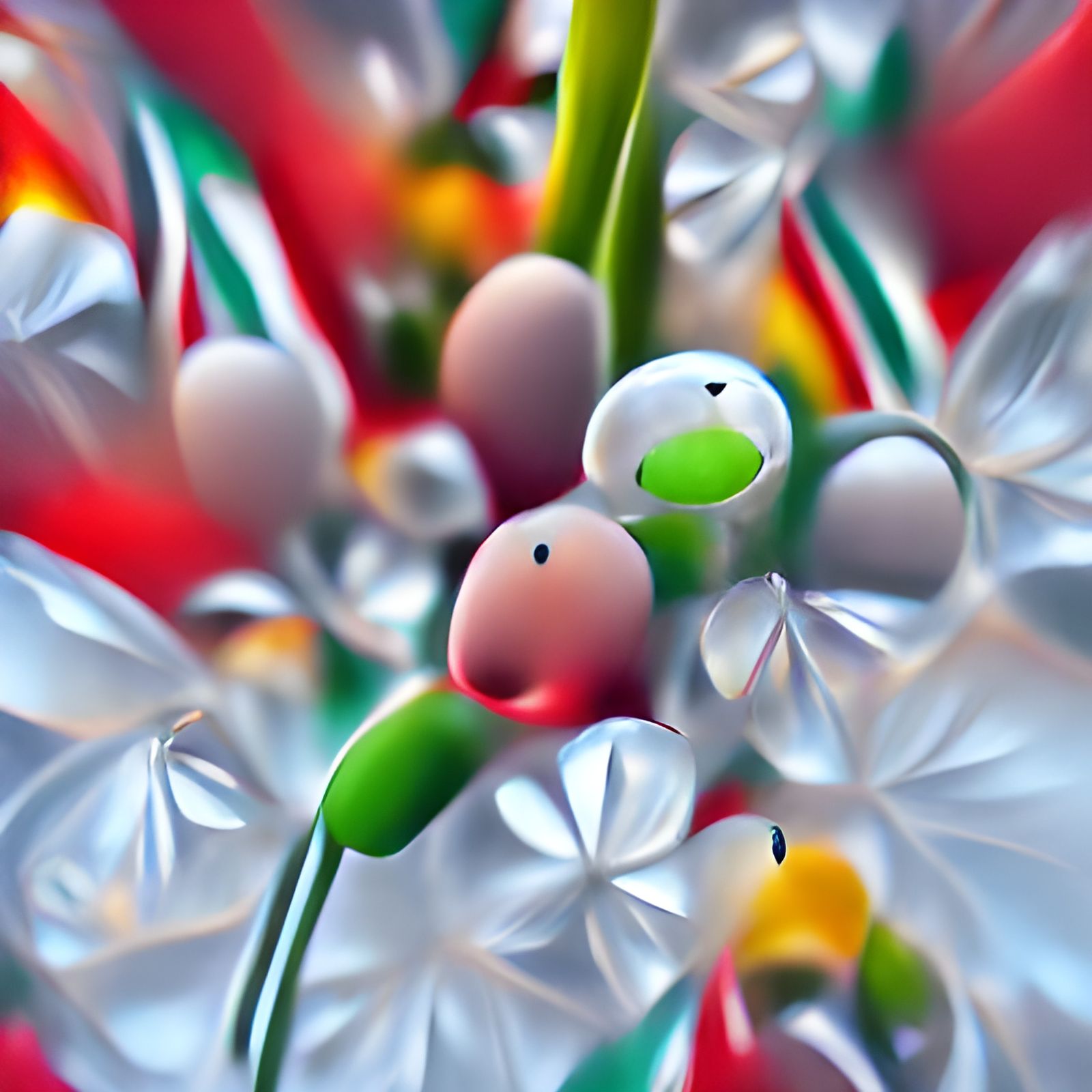 Minimalist Gumball Flower Bud in 8K Resolution