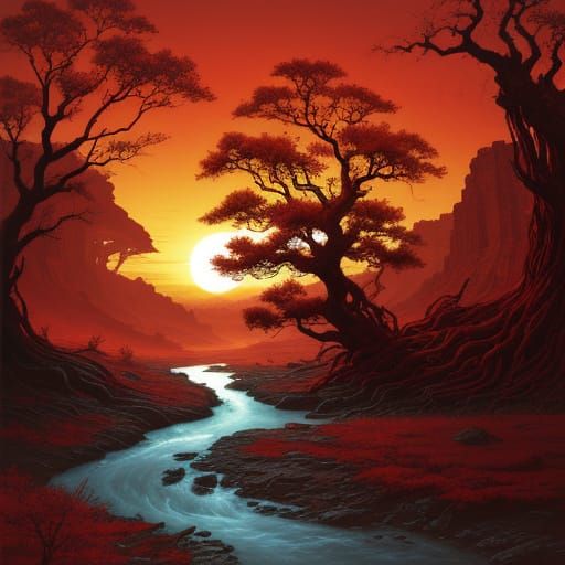 An ancient, gnarled tree