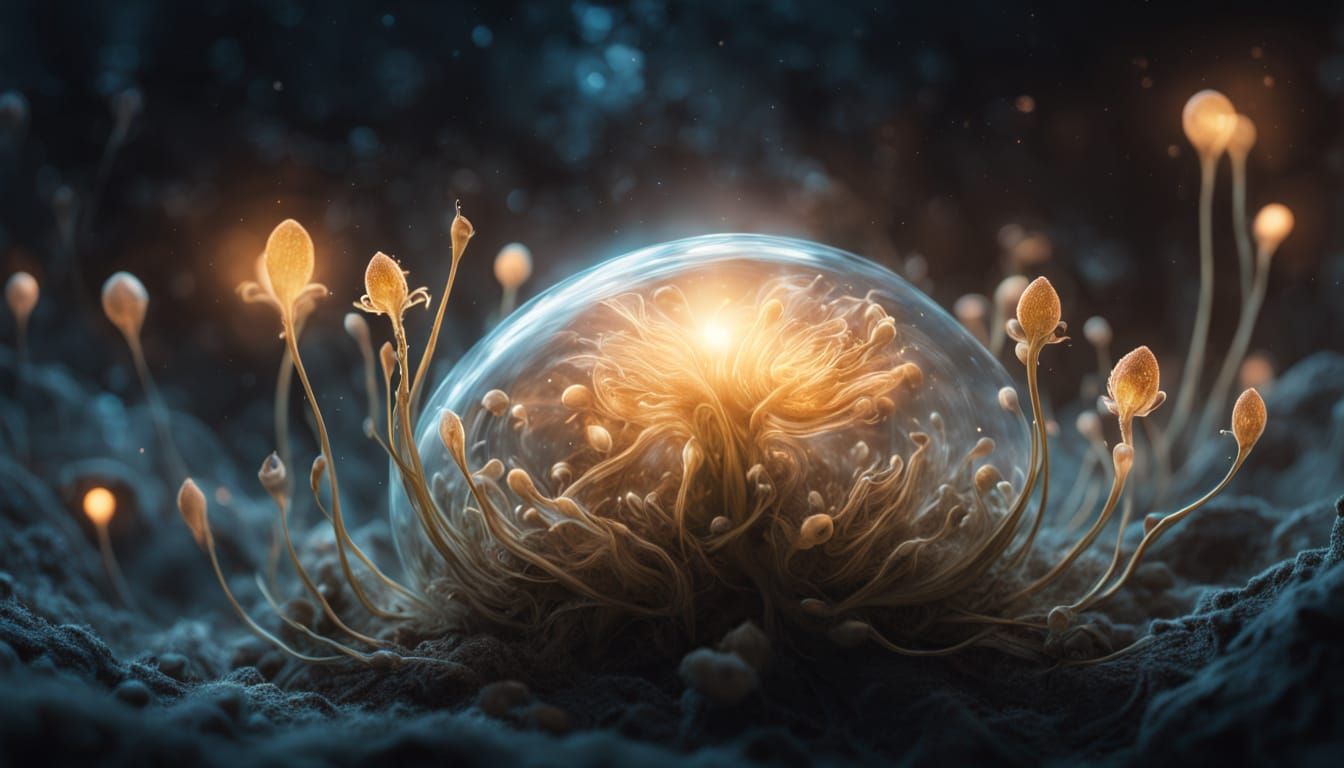 Ethereal Seeds Emerge in Celestial Garden