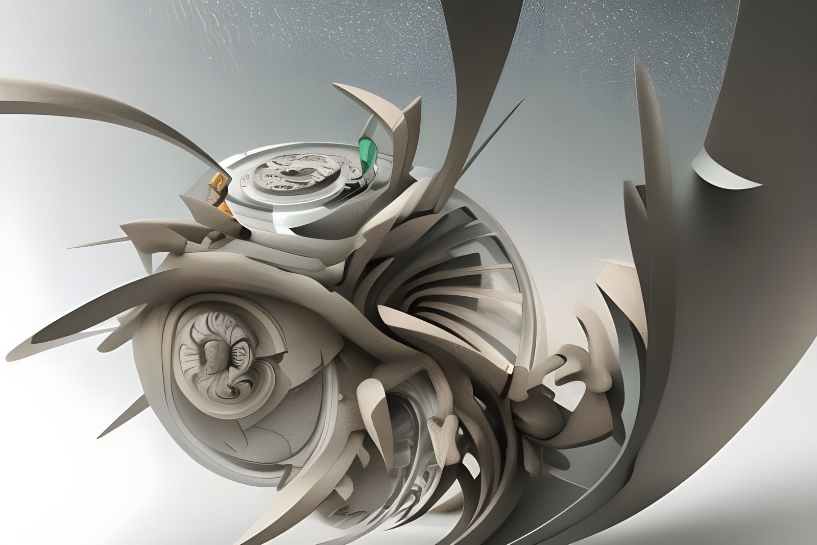 Geometric Mathematical Abstract in Striking 3D Render