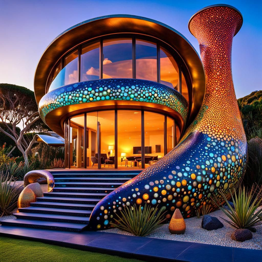 Futuristic Aboriginal Snail House: Psychedelic Architecture