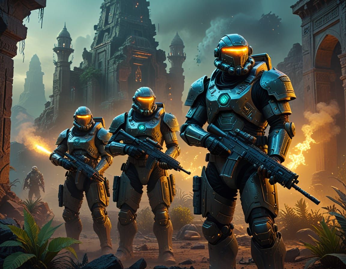 Muslim Soldiers Explore Ancient Alien Ruins