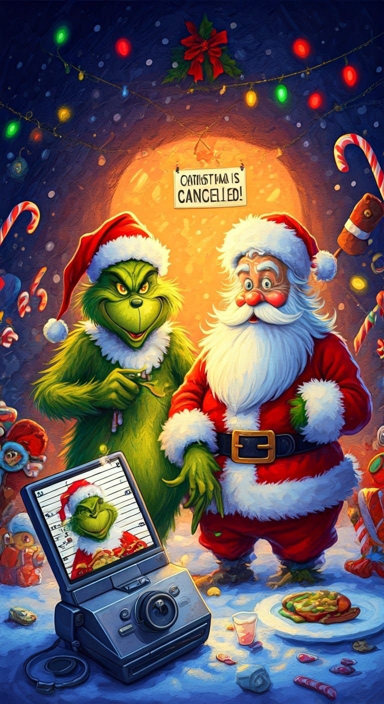 the Grinch got arrested and got Santa in all sorts of trouble