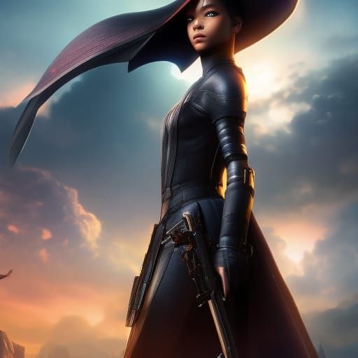 Anime Black Cat-Boy in Studio Ghibli Style