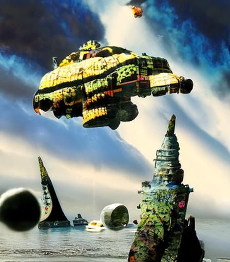 Surreal Alien World by Chris Foss: Digital Matte Painting
