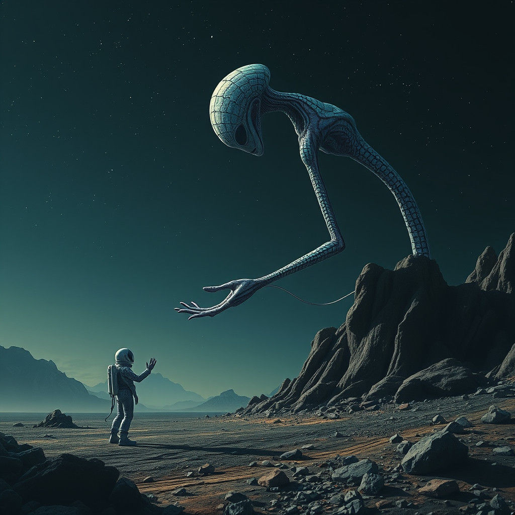 Extraterrestrial Greeting in Biomechanical Future