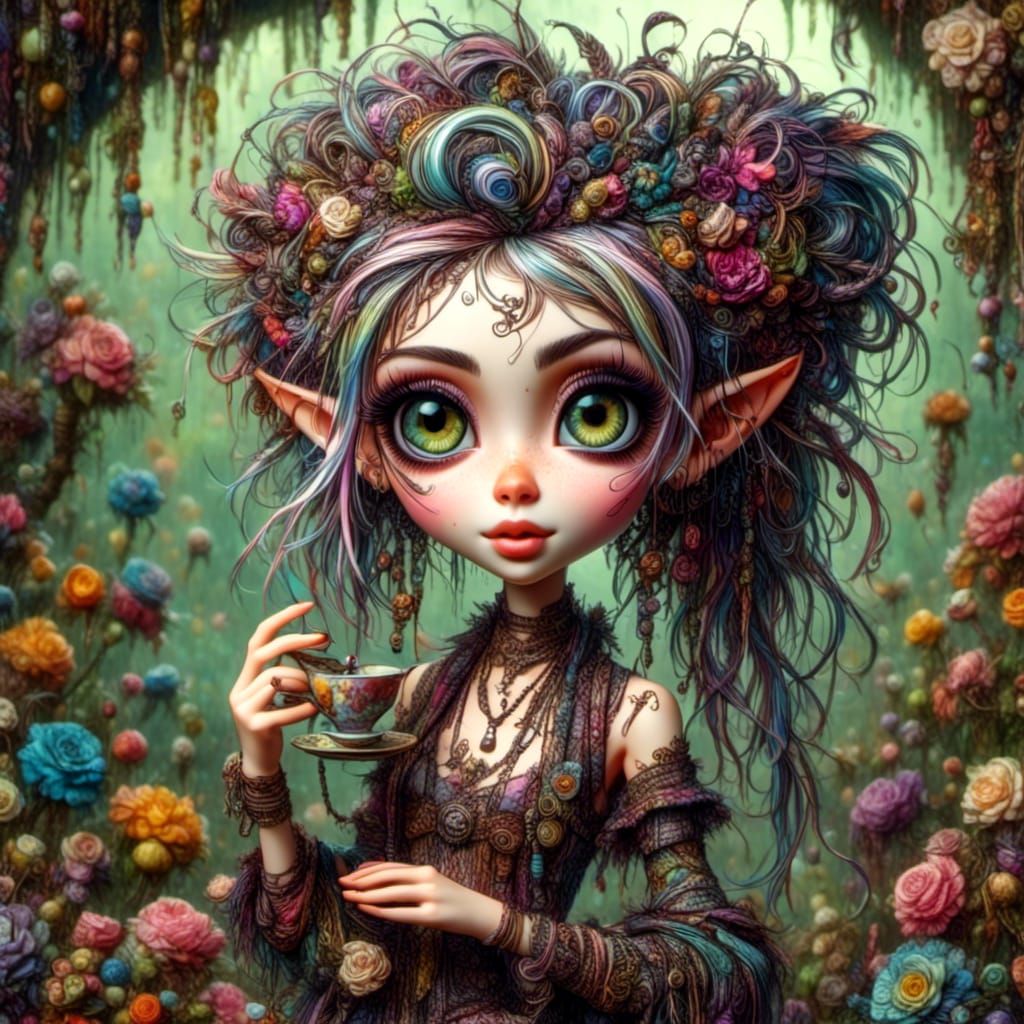 Punky Pixie's Surreal Tea Party with Dragon