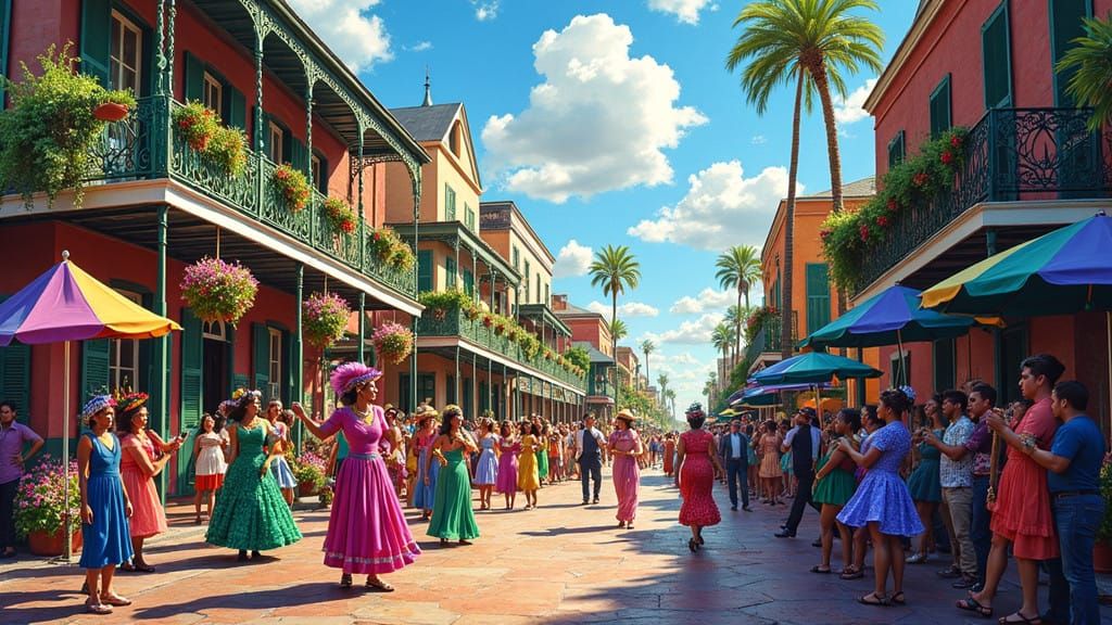 Mardi Gras Magic in New Orleans' Vibrant French Quarter