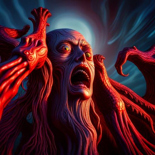 Horrific Demonic Monsters Engulfed in Evil Portal