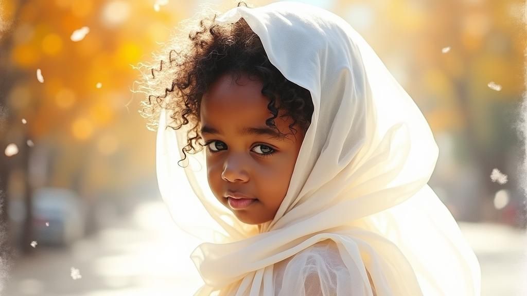 Ethereal Ghost Girl Portrait in Watercolor