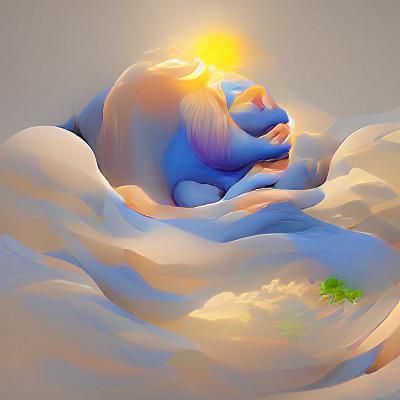 Divine Mother Earth: Detailed Digital Illustration