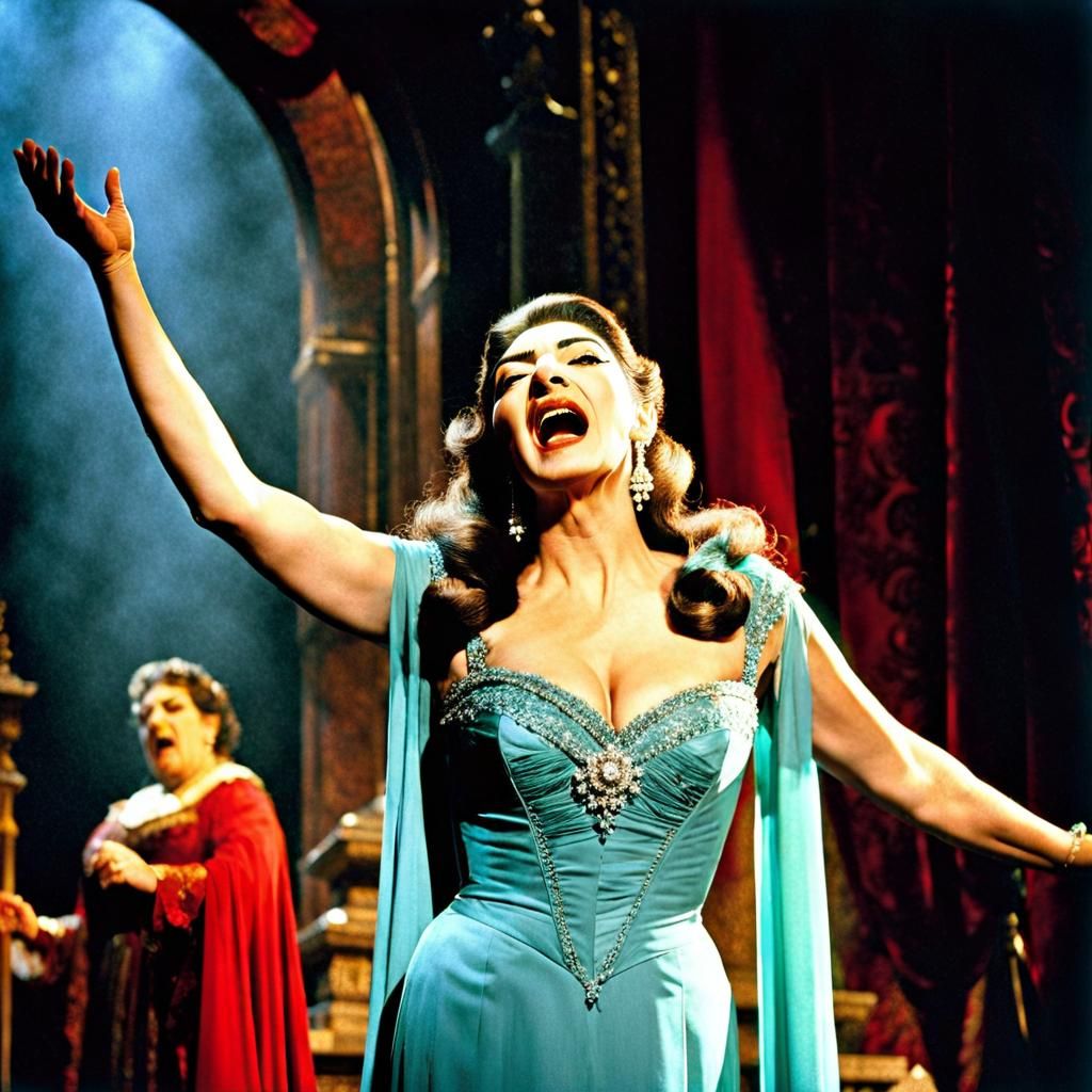 Maria Callas as Tosca Performing Puccini's Opera