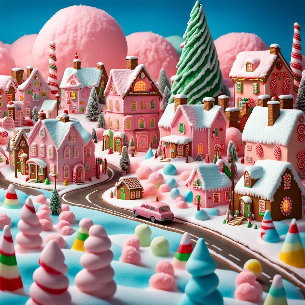 Cotton candy village
