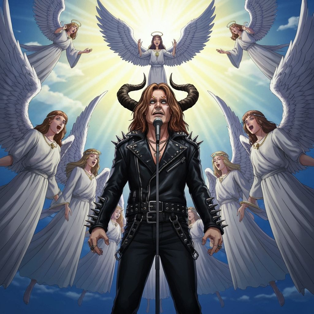 Anime Ozzy Osbourne Teaching Angels to Sing