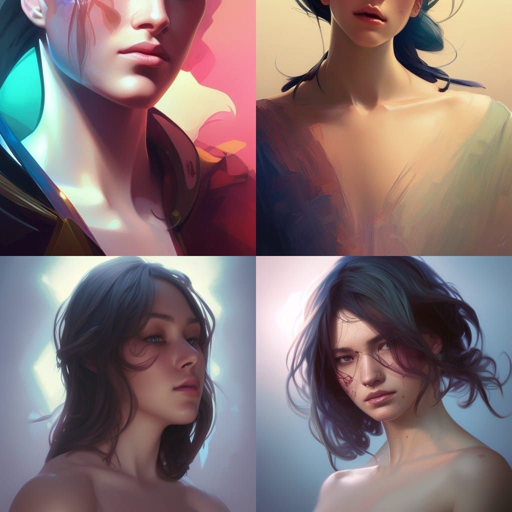 Detailed Portrait in Volumetric Lighting Style