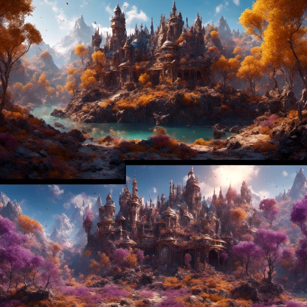 Wolf Moon Dark Fantasy Art in 8k Resolution