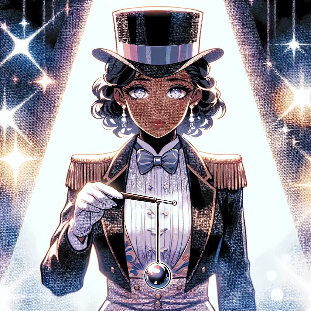 Hypnotist in Cubic Manga Fantasy Style