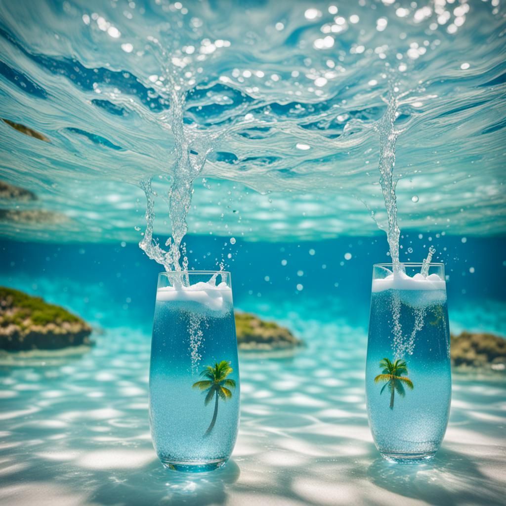 Bahamas Clear Water: Coconut Water Glitters