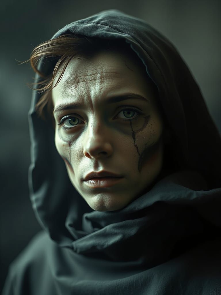 Ethereal Figure in Muted Surrealism