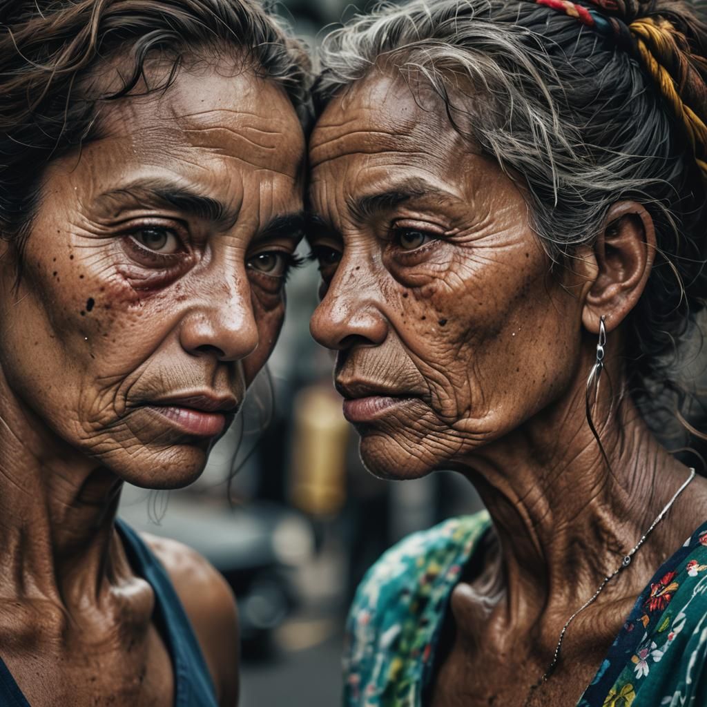 Passionate Kiss in Rio: Hyperrealistic Street Photography