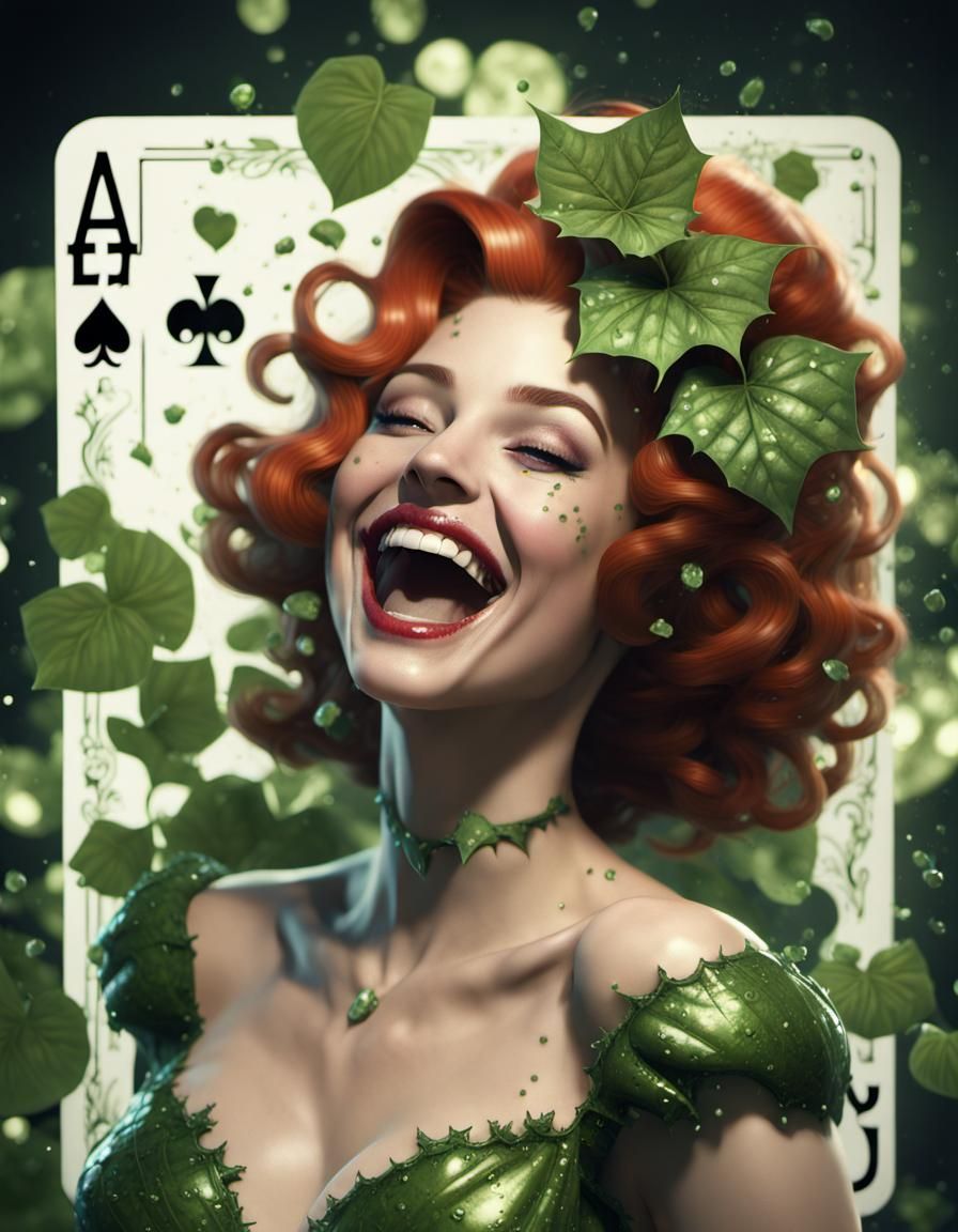 Poison Ivy laughing card