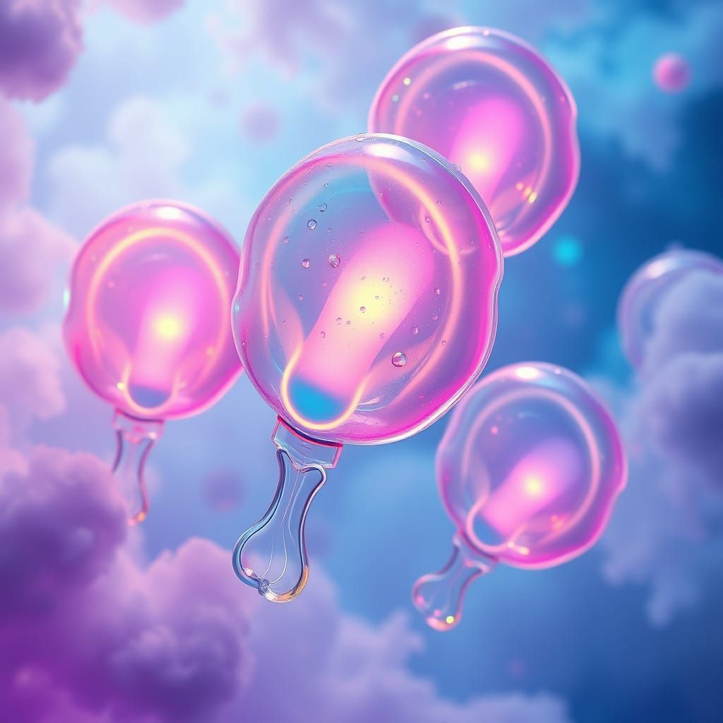 Surreal Condoms Float in Mid-Air with Ethereal Glow