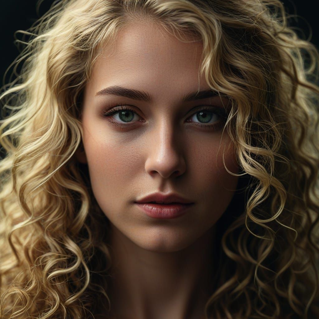 Stunning Female Portrait in Cinematic Film Style