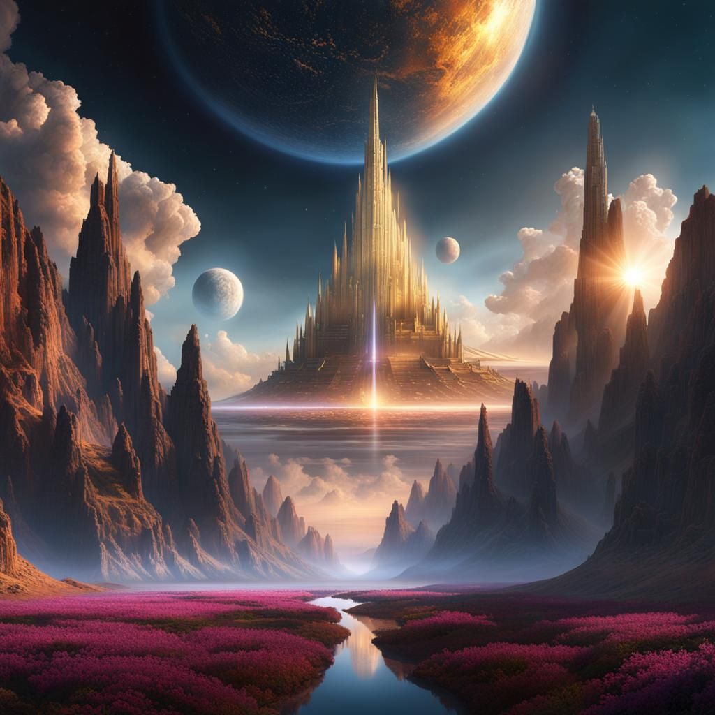 Realms of Light: A Digital Matte Painting