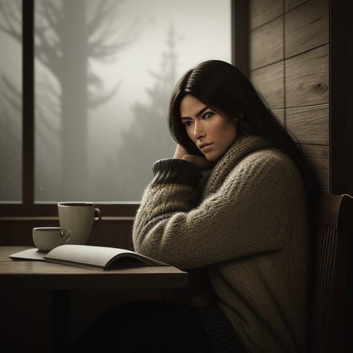 Cozy Nook Reading in Soft Warm Light