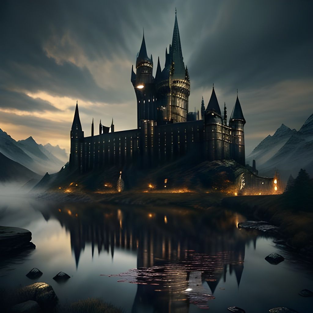 Sherlock Potter in a Magical Castle: Detailed Concept Art