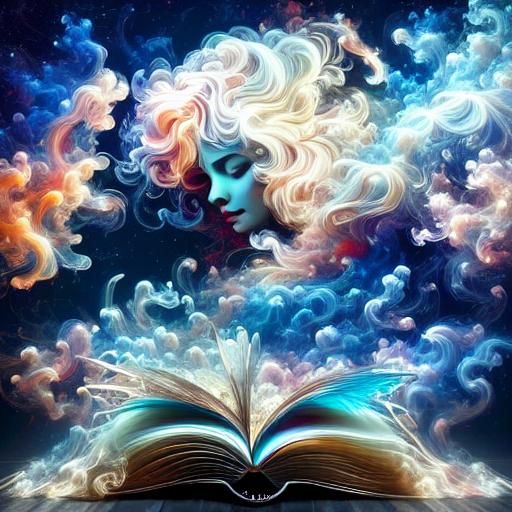 Ethereal Magic: Siblings Reading in a Dreamscape