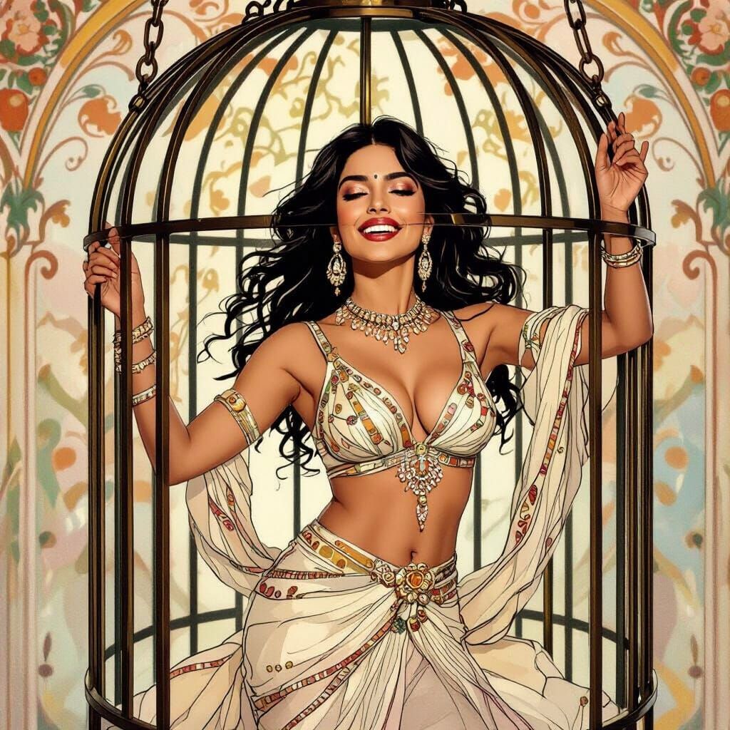 Priyanka Chopra Seductive Dance in Art Nouveau Style