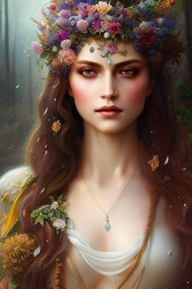 Wildflower Fairy Dancing in the Rain